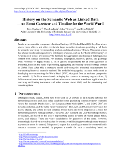 History on the Semantic Web as Linked Data &mdash; An Event Gazetteer