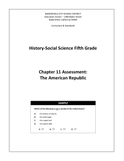 Chapter 11: The American Republic - Bakersfield City School District