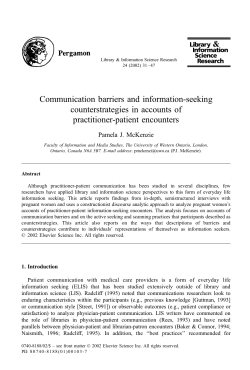 Communication barriers and information-seeking