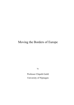 Moving the Borders of Europe