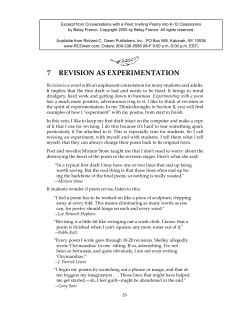 7 revision as experimentation
