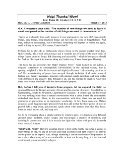 Help! Thanks! Wow! - First Church of West Hartford
