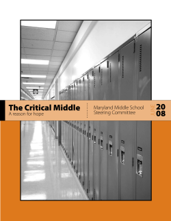 The Critical Middle: A Reason for Hope