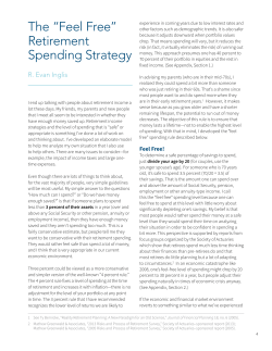 The Feel Free Retirement Spending Strategy