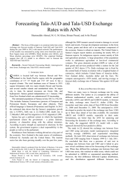 Forecasting Tala-AUD and Tala