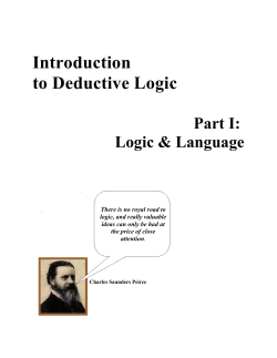 Introduction to Deductive Logic