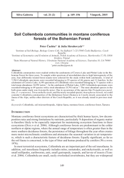 Soil Collembola communities in montane coniferous forests of the