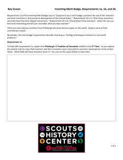 Boy Scouts Inventing Merit Badge, Requirements 1a, 1b, and 2b