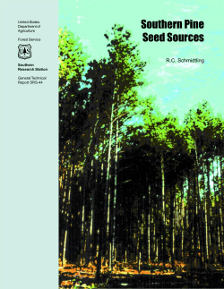 Southern Pine Seed Sources - State Climate Office of North Carolina
