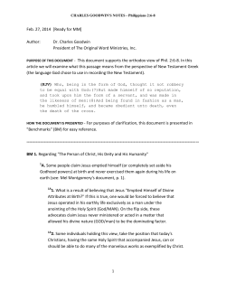 Examination of Phil 2:6-8, Jesus