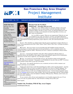 Feb - PMI San Francisco Bay Area Chapter