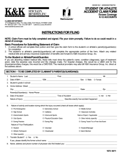 Student Accident Claim Form