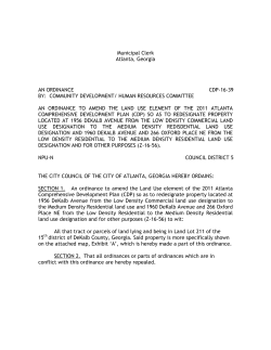 Municipal Clerk Atlanta, Georgia AN ORDINANCE CDP-16