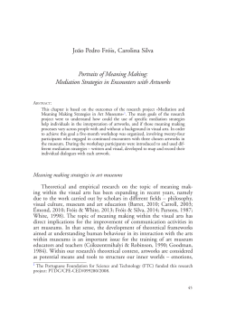 Jo&atilde;o Pedro Fr&oacute;is, Carolina Silva Portraits of - RomaTrE