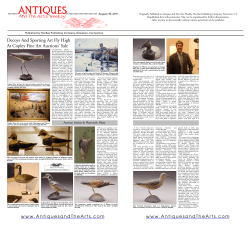 Decoys And Sporting Art Fly High At Copley Fine Art Auctions` Sale