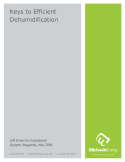 Keys to Efficient Dehumidification