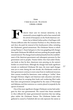 The Chickasaw Nation 1820&ndash;1830