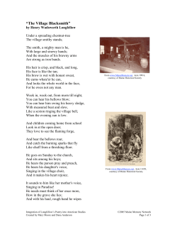 The Village Blacksmith - Henry Wadsworth Longfellow