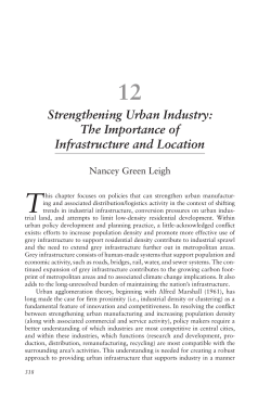 Strengthening Urban Industry: The Importance of Infrastructure and