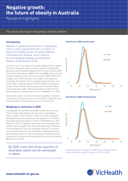 Negative growth: the future of obesity in Australia