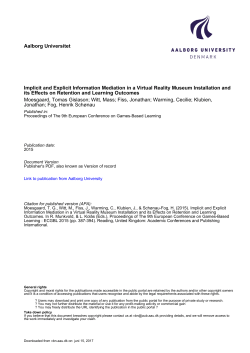 Implicit and Explicit Information Mediation in a Virtual - VBN