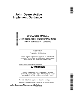 Active Implement Guidance OMPFP14524 ISSUE B5