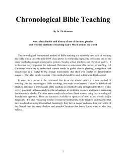 Chronological Bible Teaching