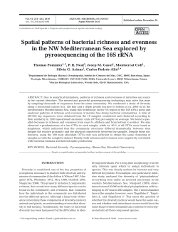 Spatial patterns of bacterial richness and evenness in the NW