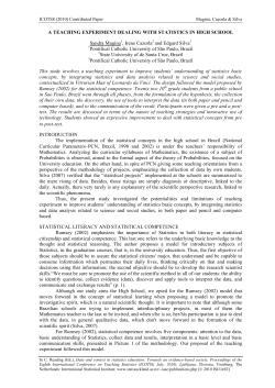 Paper - International Conference on Teaching Statistics
