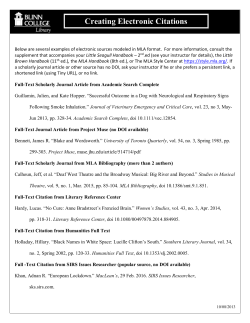 Creating Electronic Citations