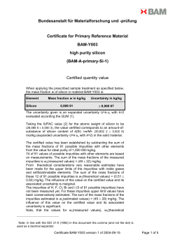 Zertifikat, certificate "BAM