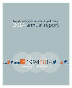 Annual Report - Neighborhood Christian Legal Clinic