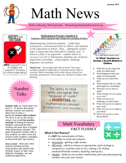 Number Talks Math Vocabulary