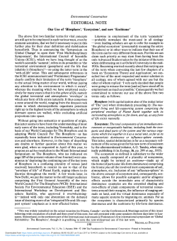Our Use of `Biosphere`, `Ecosystem`, and now `Ecobiome`