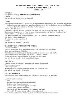 Style Manual 3/17/98