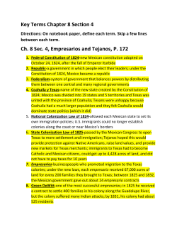 Key Terms Chapter 8 Section 4 Ch. 8 Sec. 4, Empresarios and