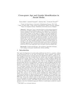 Cross-genre Age and Gender Identification in Social Media
