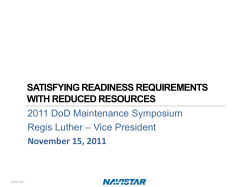 Satisfying Readiness Reguirments with Reduced