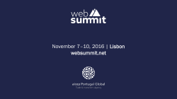 November 7&ndash;10, 2016 | Lisbon websummit.net