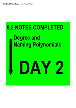 9.2 Polynomials
