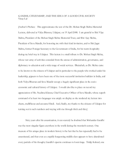 GANDHI, CITIZENSHIP, AND THE IDEA OF A GOOD CIVIL