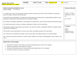 FRAME THE LESSON Resources/Materials Pearson`s 5th Grade