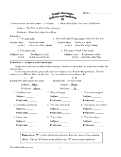 Name: Extension: Write five (5)