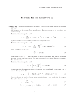 Solutions for the Homework 10