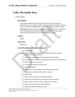 Cells: The Inside Story