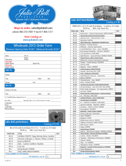 order form 0204 - Julia Bell Catalog