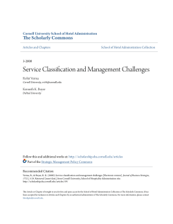 Service Classification and Management Challenges