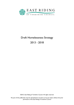 Draft Homelessness Strategy 2013 - 2018