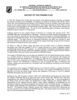 history of the pow/mia flag - Muskegon County Department of