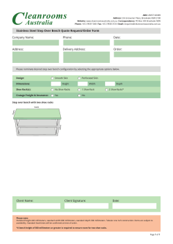 Stainless Steel Step Over Bench Quote Request/Order Form